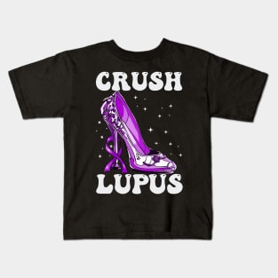 Crush Lupus Warrior Lupus Awareness Month Kids T-Shirt